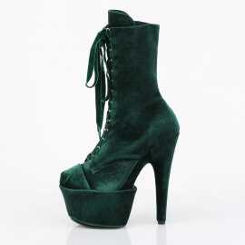 Pleaser FLAMINGO-1045VEL Stivaletti Con Plateau Velluto Verde EU-42 / US-12