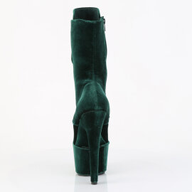 Pleaser FLAMINGO-1045VEL Stivaletti Con Plateau Velluto Verde EU-42 / US-12