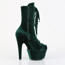Pleaser FLAMINGO-1045VEL Stivaletti Con Plateau Velluto Verde EU-42 / US-12