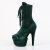 Pleaser FLAMINGO-1045VEL Stivaletti Con Plateau Velluto Verde EU-42 / US-12