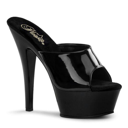 Pleaser Sandali KISS-201 Vernice Nero/Nero EU-35 / US-5