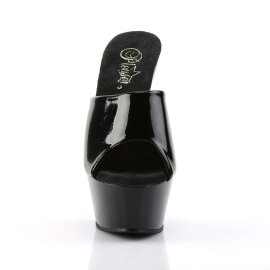 Pleaser Sandali KISS-201 Vernice Nero/Nero EU-37 / US-7