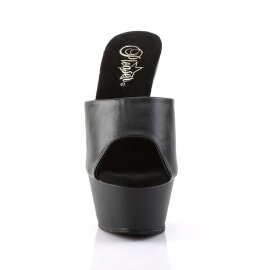 Pleaser Sandali KISS-201 Similpelle Nero/Nero Opaco EU-41...