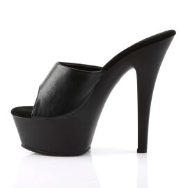 Pleaser Sandali KISS-201 Similpelle Nero/Nero Opaco EU-37 / US-7