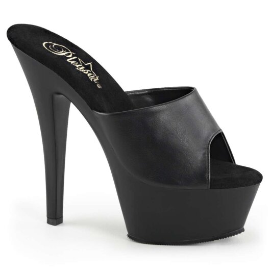 Pleaser Sandali KISS-201 Similpelle Nero/Nero Opaco EU-39 / US-9