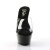 Pleaser Sandali KISS-201 Trasparente/Nero EU-35 / US-5