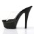 Pleaser Sandali KISS-201 Trasparente/Nero EU-35 / US-5
