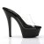 Pleaser Sandali KISS-201 Trasparente/Nero EU-35 / US-5