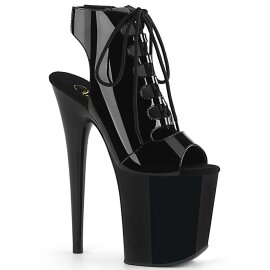 Pleaser FLAMINGO-800-20 Stivaletti - Vernice Nero/Nero...