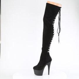 Pleaser ADORE-3063 Stivali Sopra Il Ginocchio Con Plateau Nero EU-44 / US-14