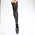 Pleaser ADORE-3063 Stivali Sopra Il Ginocchio Con Plateau Nero EU-44 / US-14
