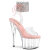 Pleaser ADORE-791-2RS Sandali Con Plateau Trasparente Strass Rosa Trasparente EU-40 / US-10