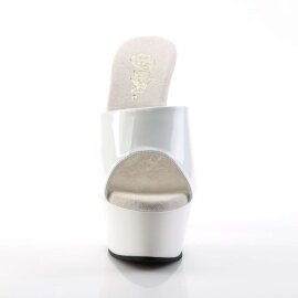 Pleaser Mules KISS-201 Vernice Bianco/Bianco EU-35 / US-5