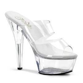 Pleaser Mules KISS-202 Trasparente/Trasparente EU-35 / US-5