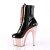 Pleaser ADORE-1020 Stivaletti - Vernice Nero/Dorato Rosa Cromato EU-35 / US-5