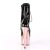 Pleaser ADORE-1020 Stivaletti - Vernice Nero/Dorato Rosa Cromato EU-35 / US-5