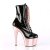 Pleaser ADORE-1020 Stivaletti - Vernice Nero/Dorato Rosa Cromato EU-35 / US-5