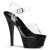 Pleaser Sandali KISS-208 Trasparente Nero EU-35 / US-5