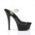 Pleaser Sandali KISS-208 Trasparente Nero EU-35 / US-5