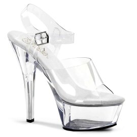 Pleaser Sandali KISS-208 Trasparente/Trasparente EU-35 /...