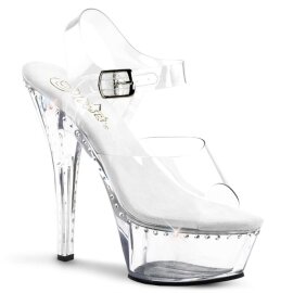 Pleaser Sandali KISS-208LS Trasparente/Trasparente EU-35...