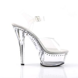 Pleaser Sandali KISS-208LS Trasparente/Trasparente EU-35 / US-5