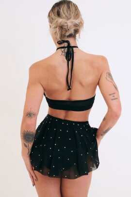Lunalae Shorts Sarah Diamante Nero XL