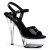 Pleaser Sandali KISS-209 Vernice Nero/ Trasparente EU-35 / US-5