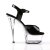 Pleaser Sandali KISS-209 Vernice Nero/ Trasparente EU-35 / US-5