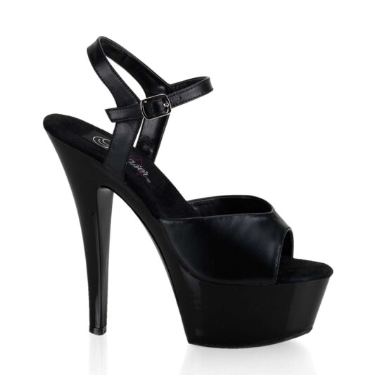Pleaser Sandali KISS-209 Pelle Nero/Nero EU-40 / US-10