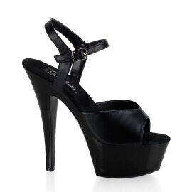 Pleaser Sandali KISS-209 Pelle Nero/Nero EU-37 / US-7