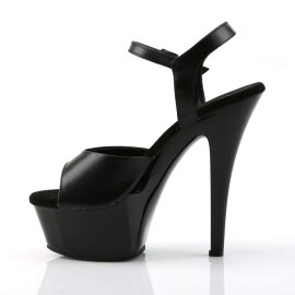 Pleaser Sandali KISS-209 Pelle Nero/Nero EU-38 / US-8
