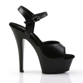 Pleaser Sandali KISS-209 Pelle Nero/Nero EU-38 / US-8