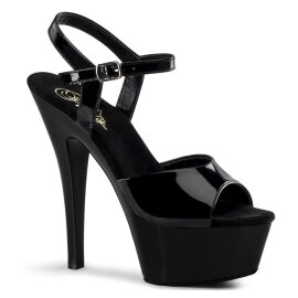 Pleaser Sandali KISS-209 Vernice Nero/Nero EU-35 / US-5