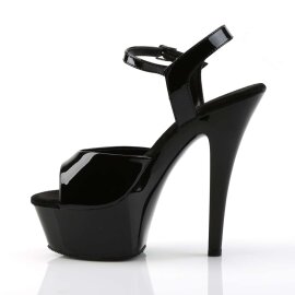 Pleaser Sandali KISS-209 Vernice Nero/Nero EU-35 / US-5