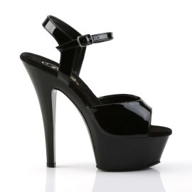 Pleaser Sandali KISS-209 Vernice Nero/Nero EU-35 / US-5