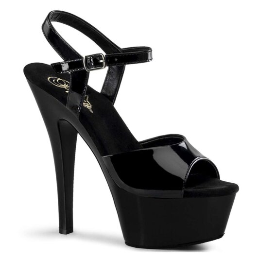 Pleaser Sandali KISS-209 Vernice Nero/Nero EU-37 / US-7