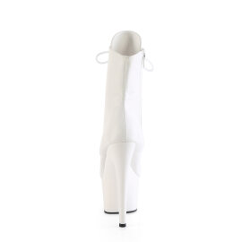 Pleaser ADORE-1020 Stivaletti Con Plateau Similpelle Bianco EU-38 / US-8