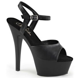Pleaser Sandali KISS-209 Similpelle Nero/Nero Opaco EU-40...