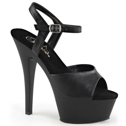 Pleaser Sandali KISS-209 Similpelle Nero/Nero Opaco EU-35 / US-5