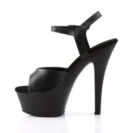 Pleaser Sandali KISS-209 Similpelle Nero/Nero Opaco EU-35 / US-5