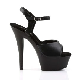 Pleaser Sandali KISS-209 Similpelle Nero/Nero Opaco EU-35 / US-5
