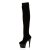 Pleaser ADORE-3002 Stivali Sopra Il Ginocchio Velluto Elasticizzato Nero/Nero EU-40 / US-10
