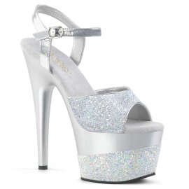 Pleaser Sandali ADORE-709-2G Argento Multi Glitter EU-38 / US-8