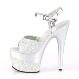 Pleaser Sandali ADORE-709-2G Argento Multi Glitter EU-38 / US-8