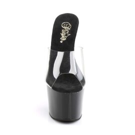 Pleaser Mules ADORE-701 Trasparente/Nero EU-39 / US-9