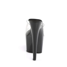 Pleaser Mules ADORE-701 Trasparente/Nero EU-39 / US-9