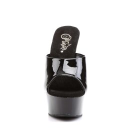 Pleaser Mules DELIGHT-601 Vernice Nero/Nero EU-39 / US-9