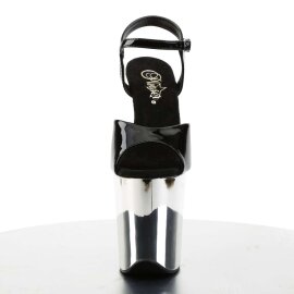 Pleaser Sandali FLAMINGO-809 Vernice Nero/Argento Cromato...