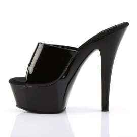 Pleaser Sandali KISS-201 Vernice Nero/Nero EU-38 / US-8